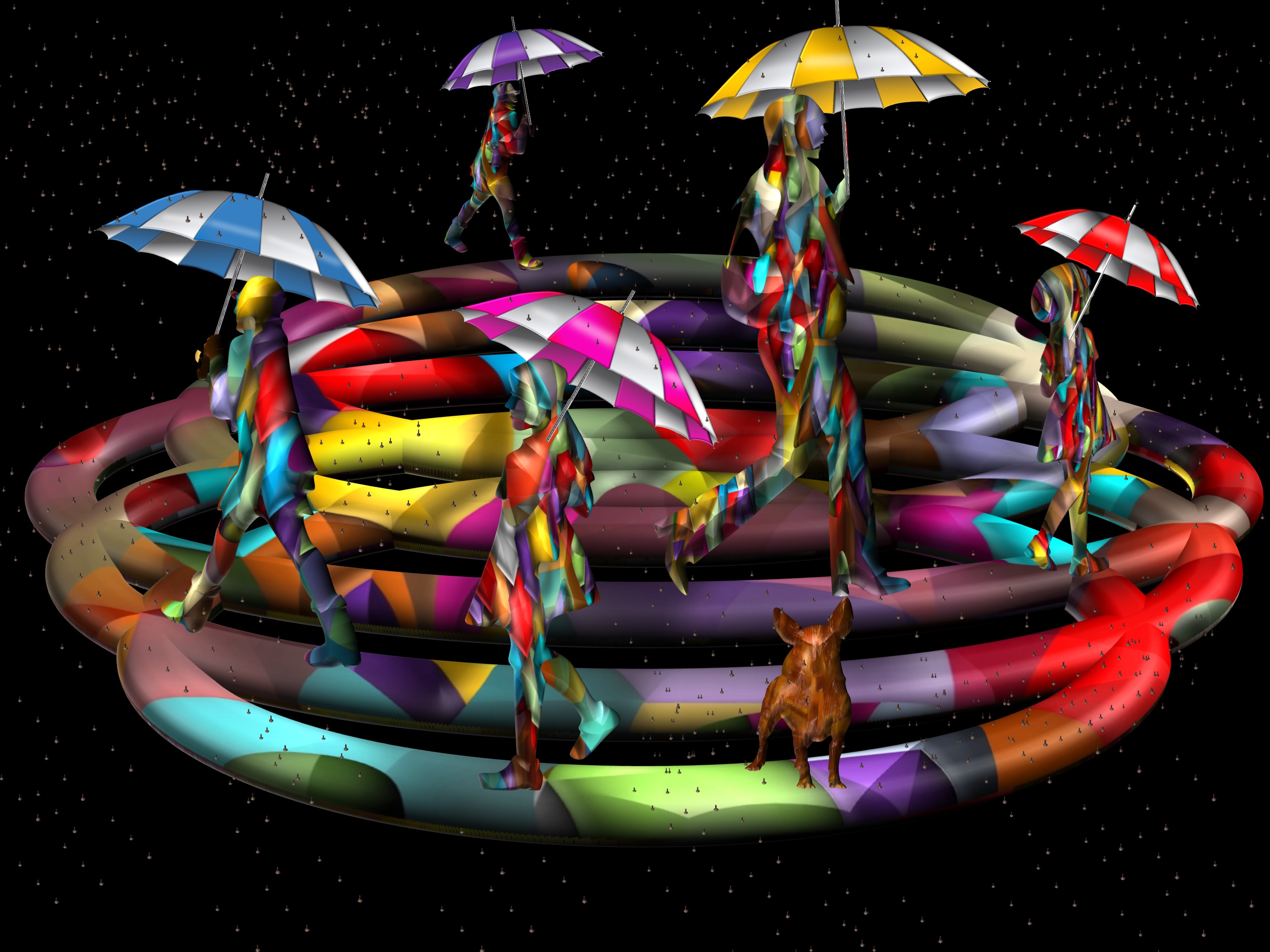 maybe an endless and dangerous path in rain (combined painting technique; stage 2026-07-30)