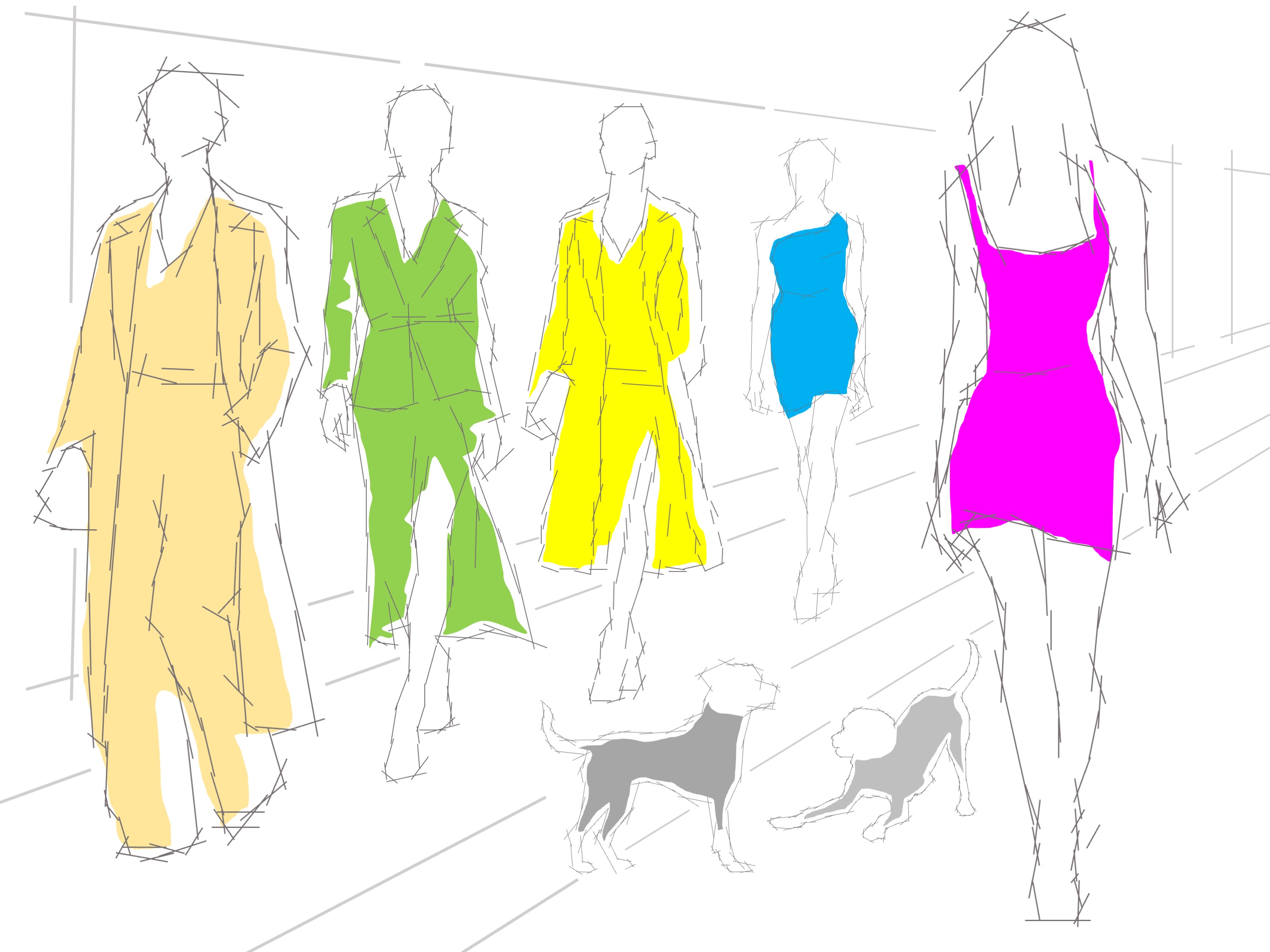 on the catwalk (combined painting technique; 2026-08-10)