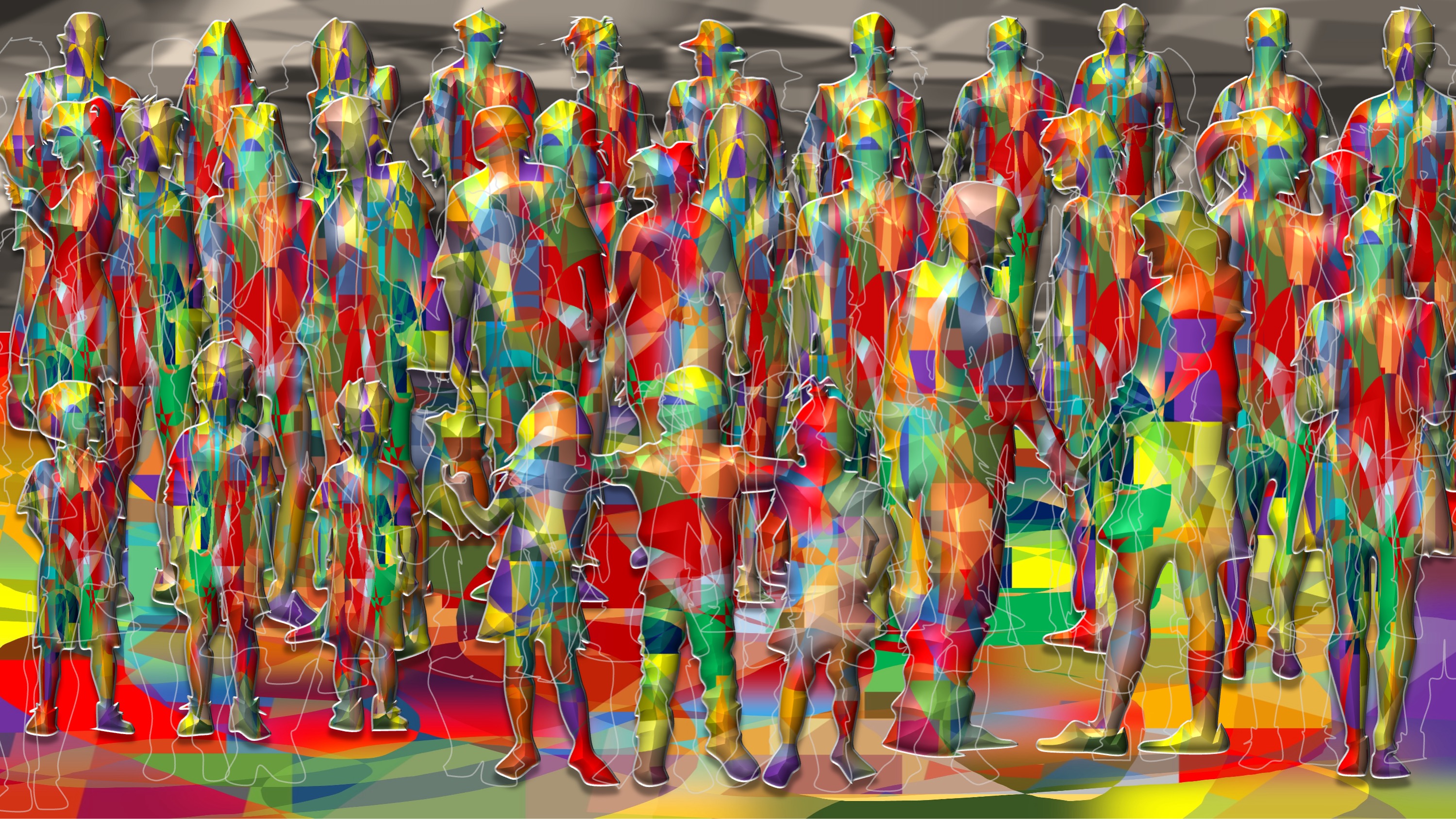 a lot of peoples waiting for a movie star; painted with PowerPoint; first rough draft, stage 2026-09-12