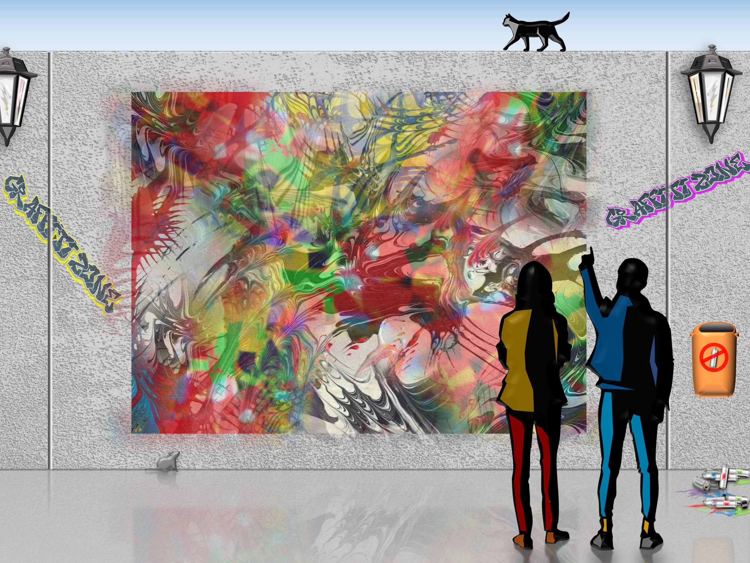 open for graffiti (You graffiti artist - we want to honor you!); (combined painting technique, 2026-09-20)
