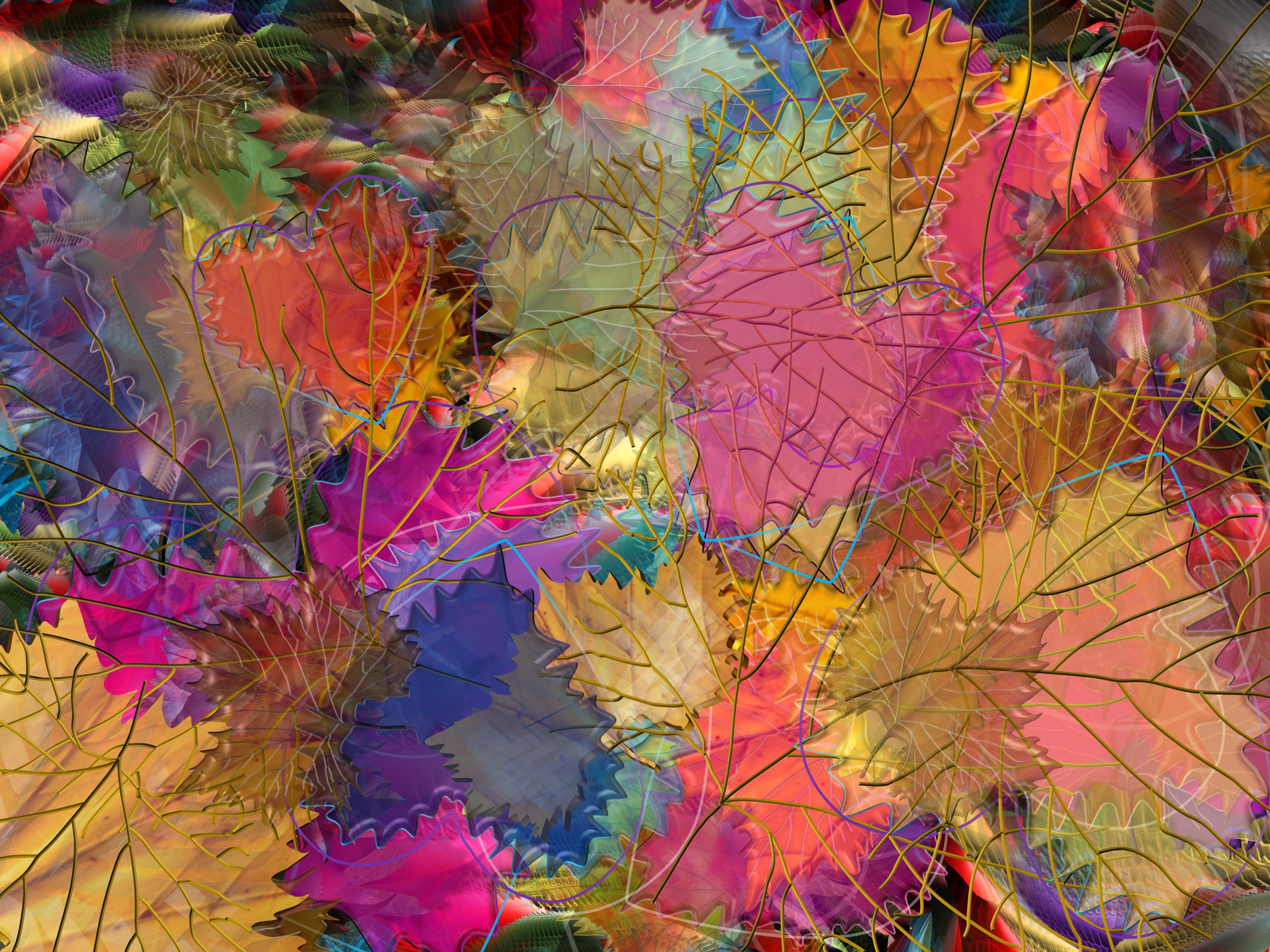 the love is maybe finished, a comparison with the fall in nature; (combined painting technique; 2026-10-19)