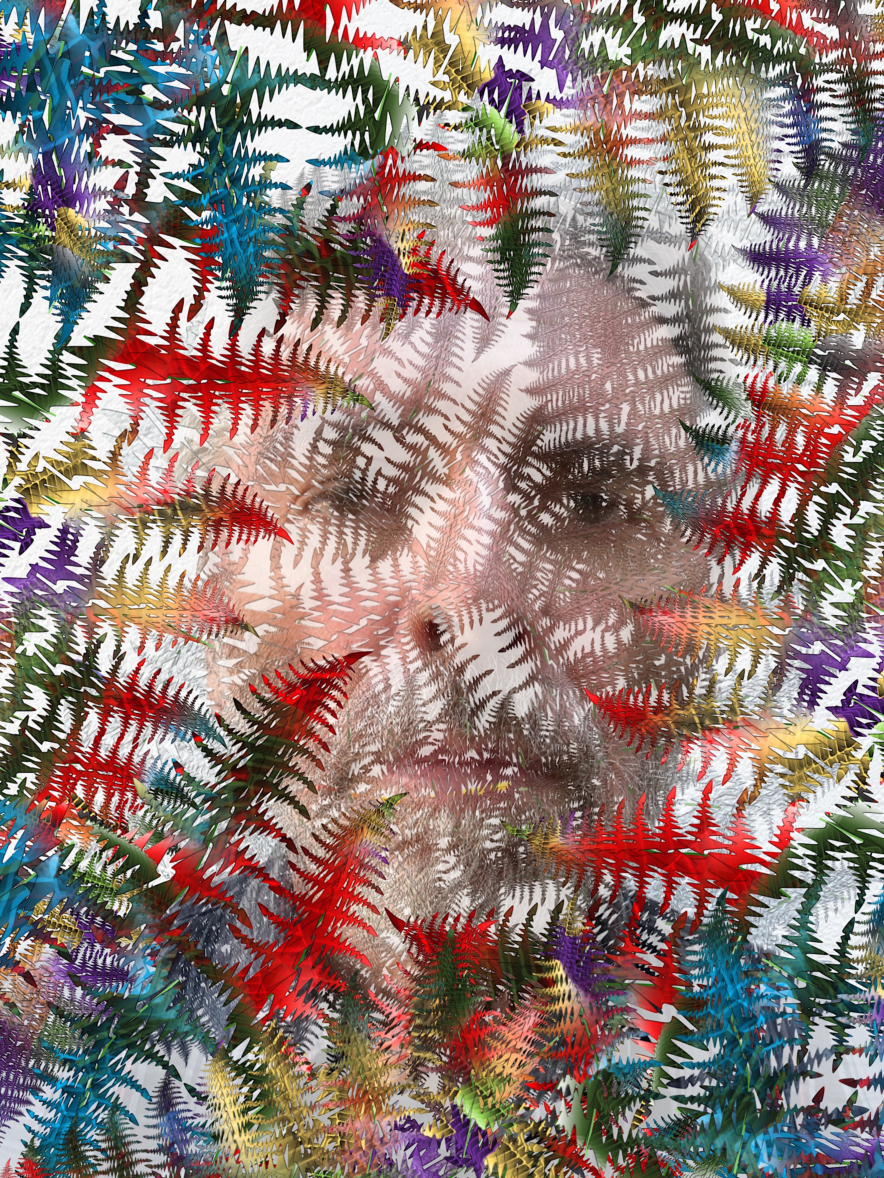 fern and maybe someone in camouflage; (combined painting technique; 2026-10-24)