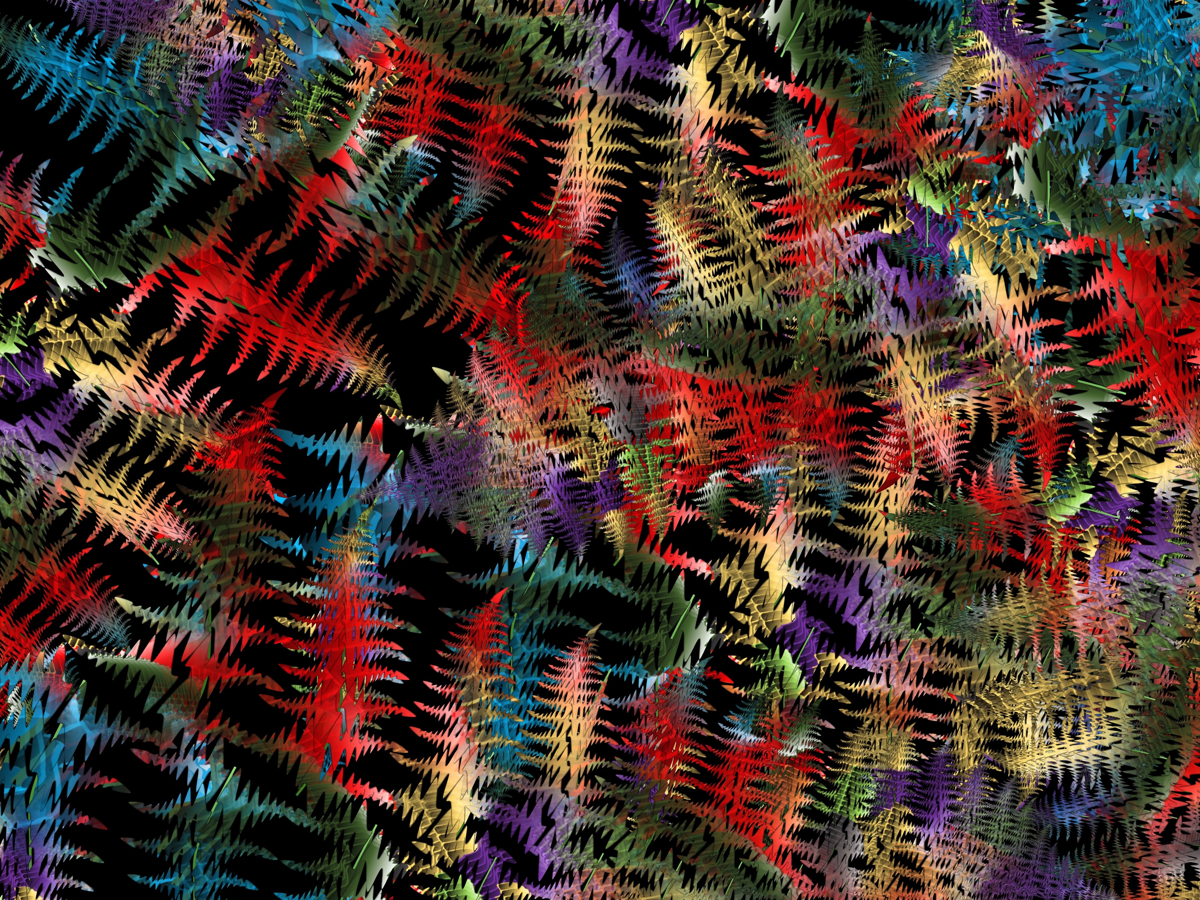 fern made with AI; version III; (combined painting technique; 2026-10-24)