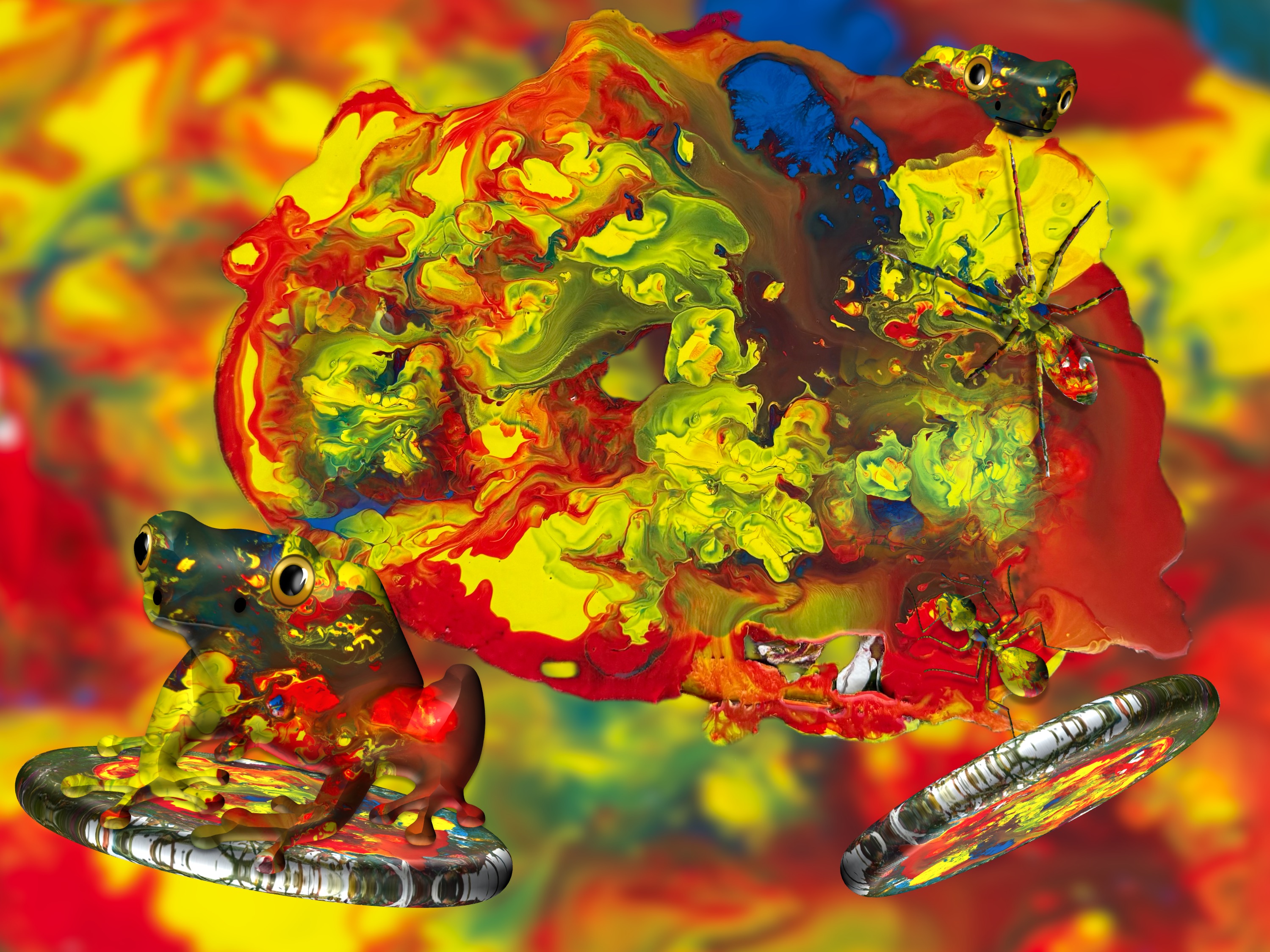 Camouflage IV (Does comouflage always work?); (combined painting technique; 2026-10-25)