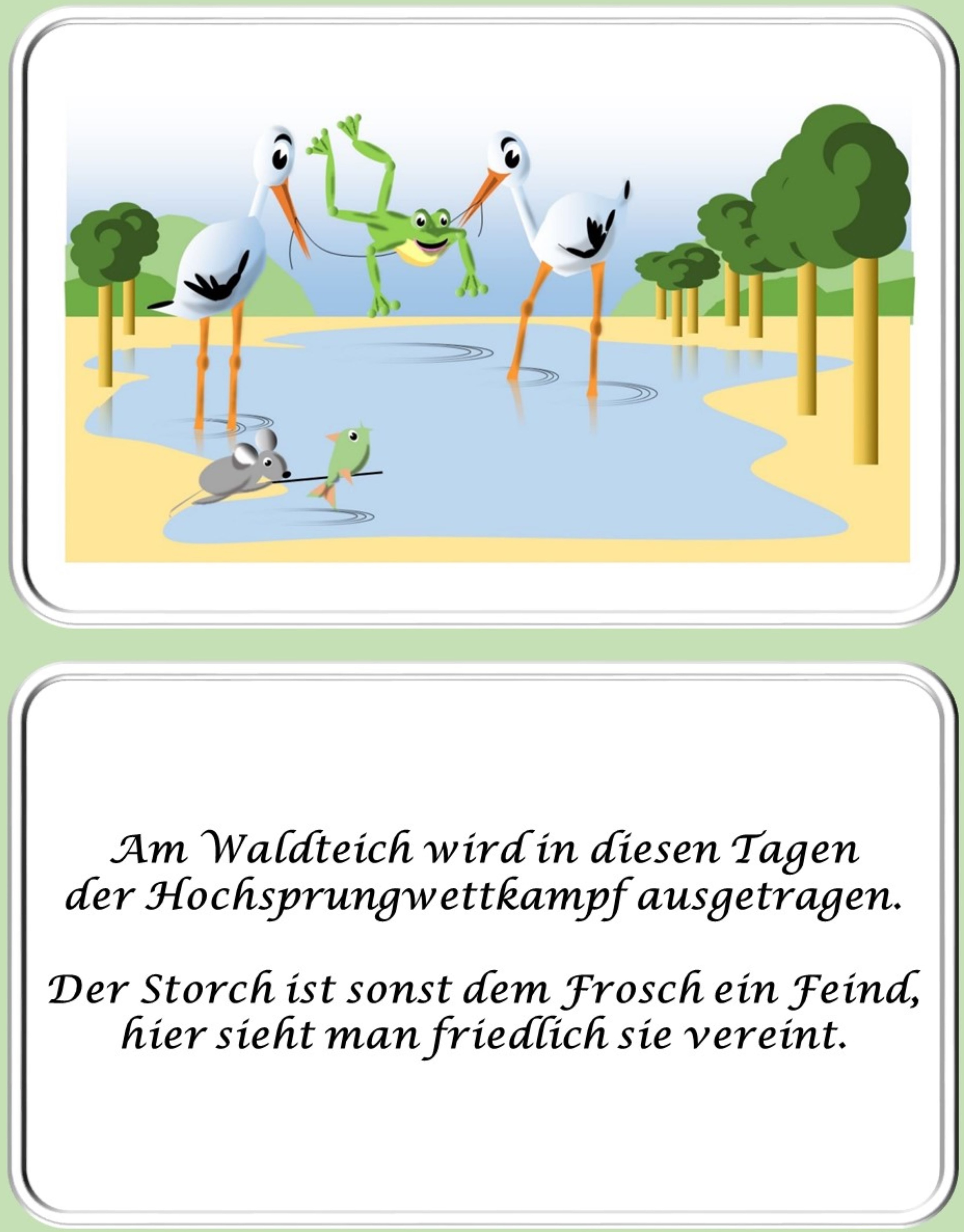 Storks and Frog (painted with PowerPoint; 2021-11)