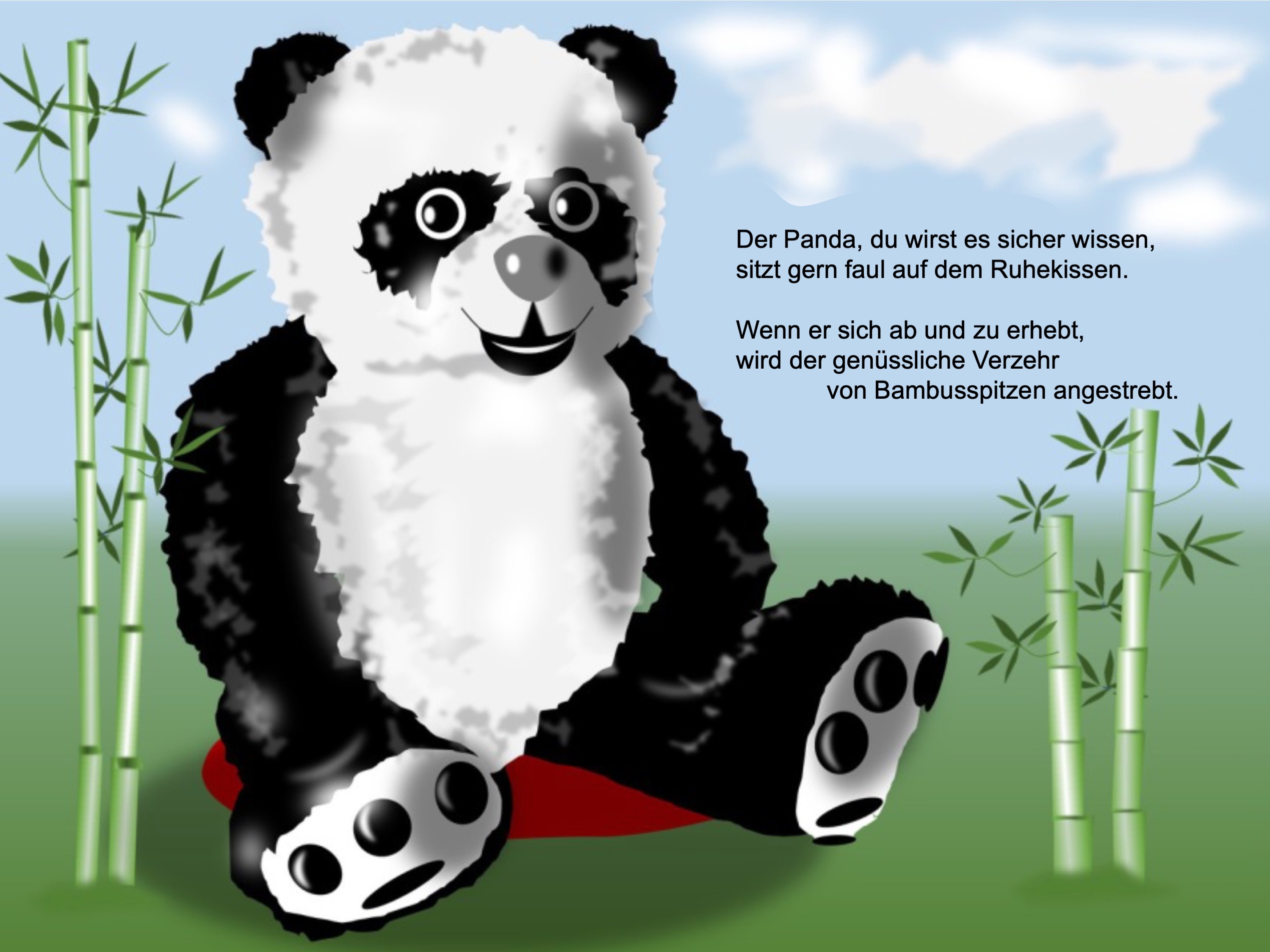 Panda (painted with PowerPoint; 2022-08-29)