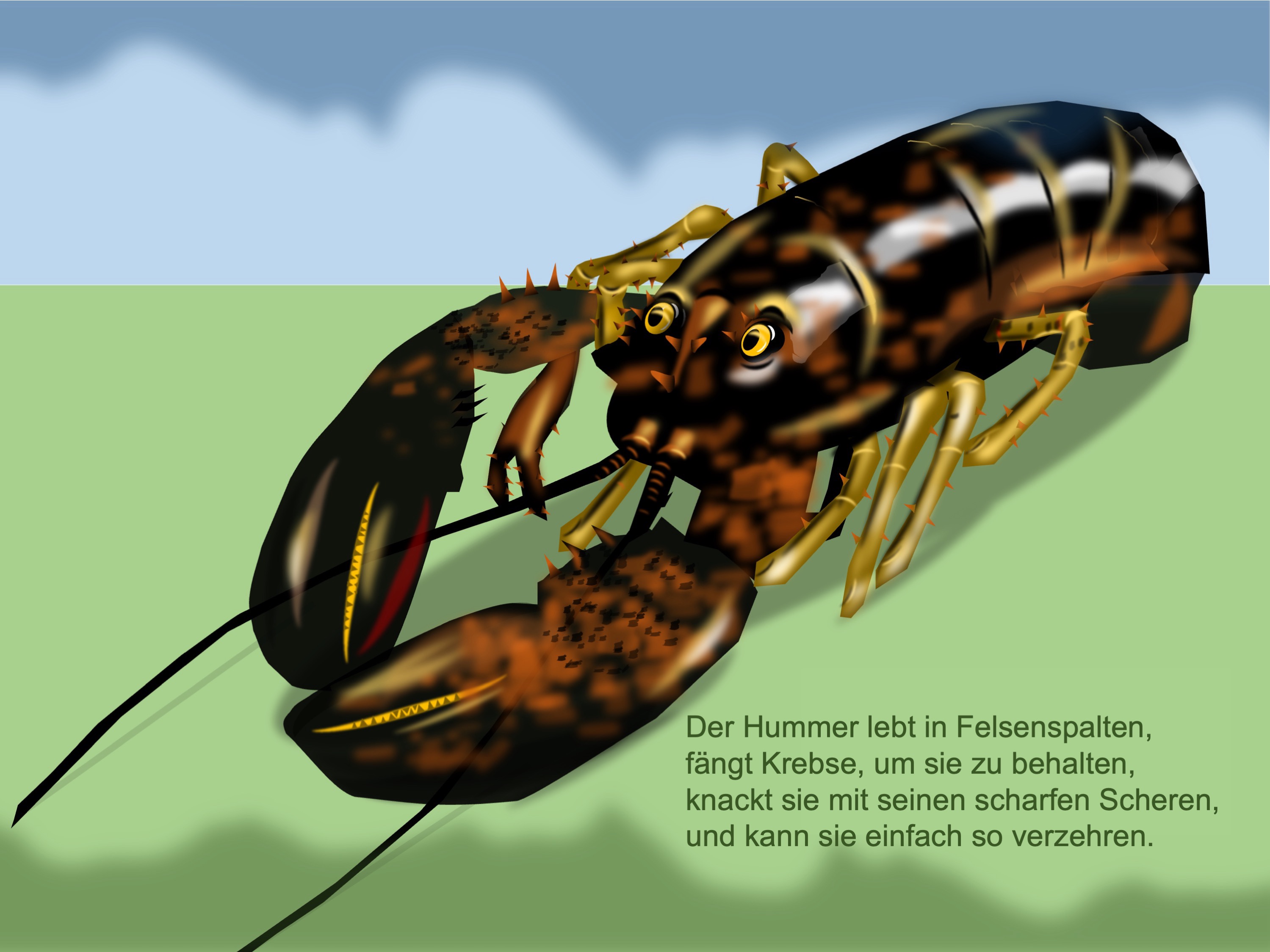Lobster (painted with PowerPoint; 2022-05-22)
