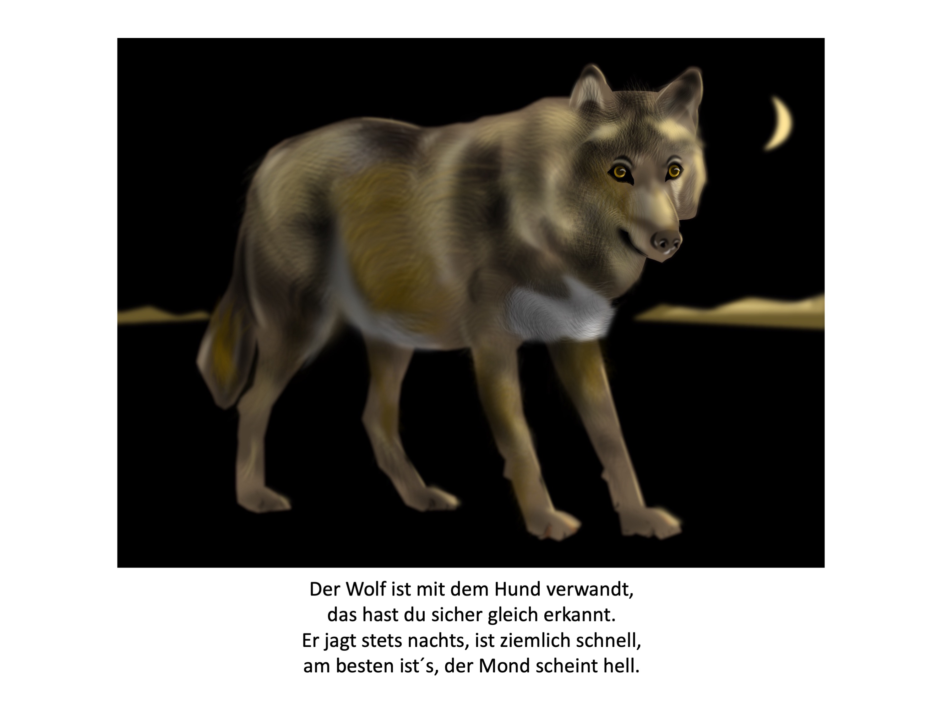Wolf (painted with PowerPoint; 2022-05-14)
