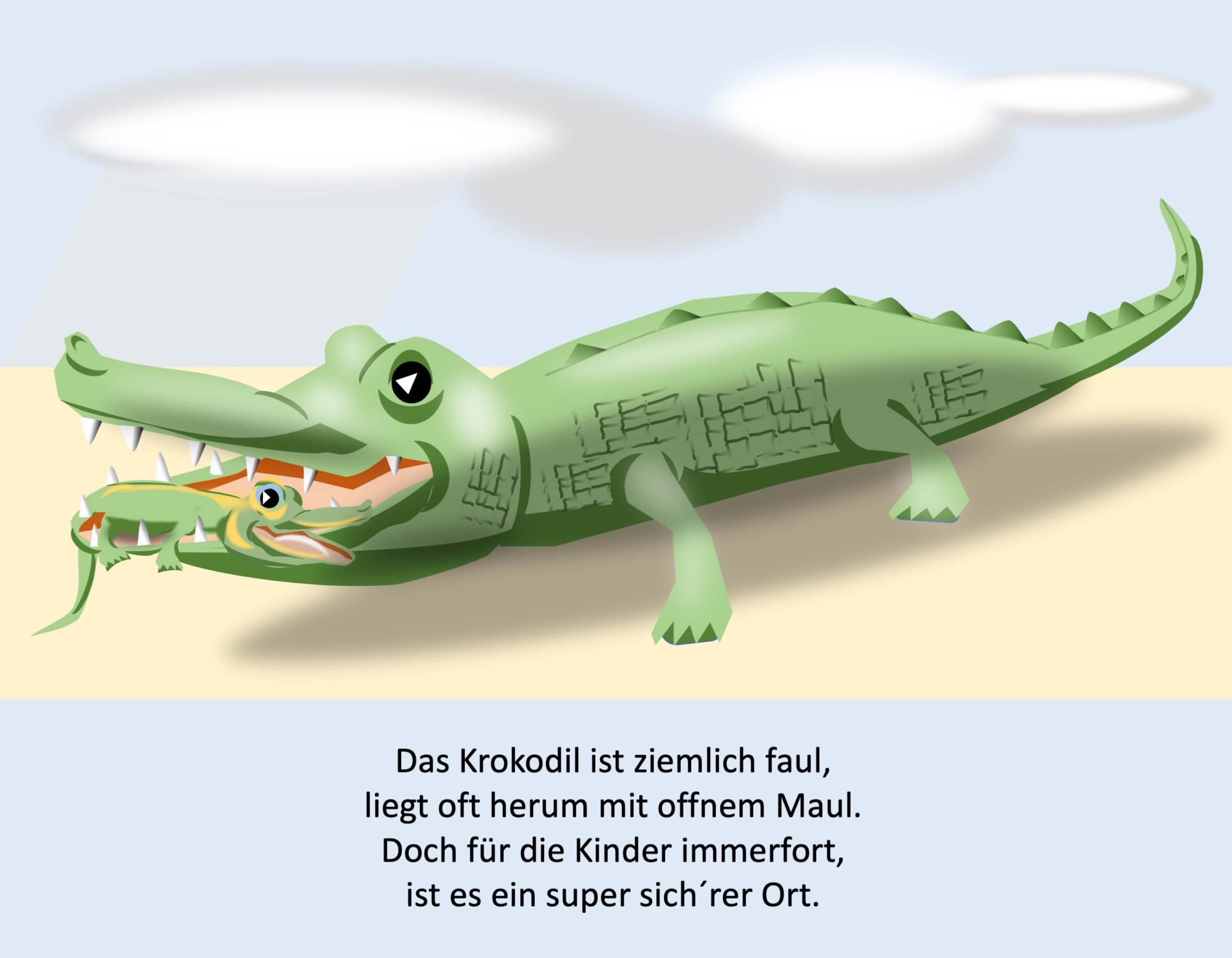 Crocodile (painted with PowerPoint; 2021-11)