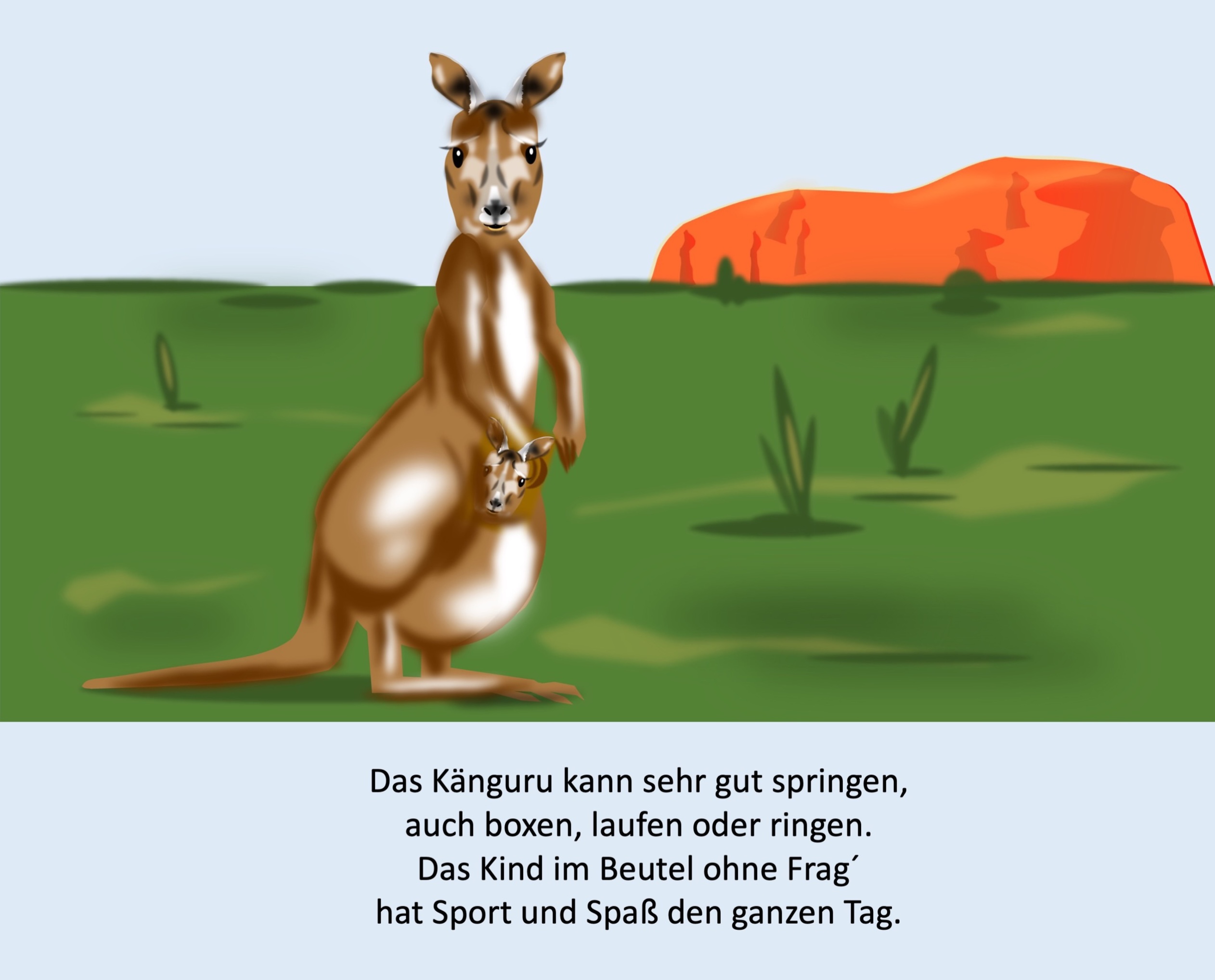 Kangaroo (painted with PowerPoint; 2021-11)