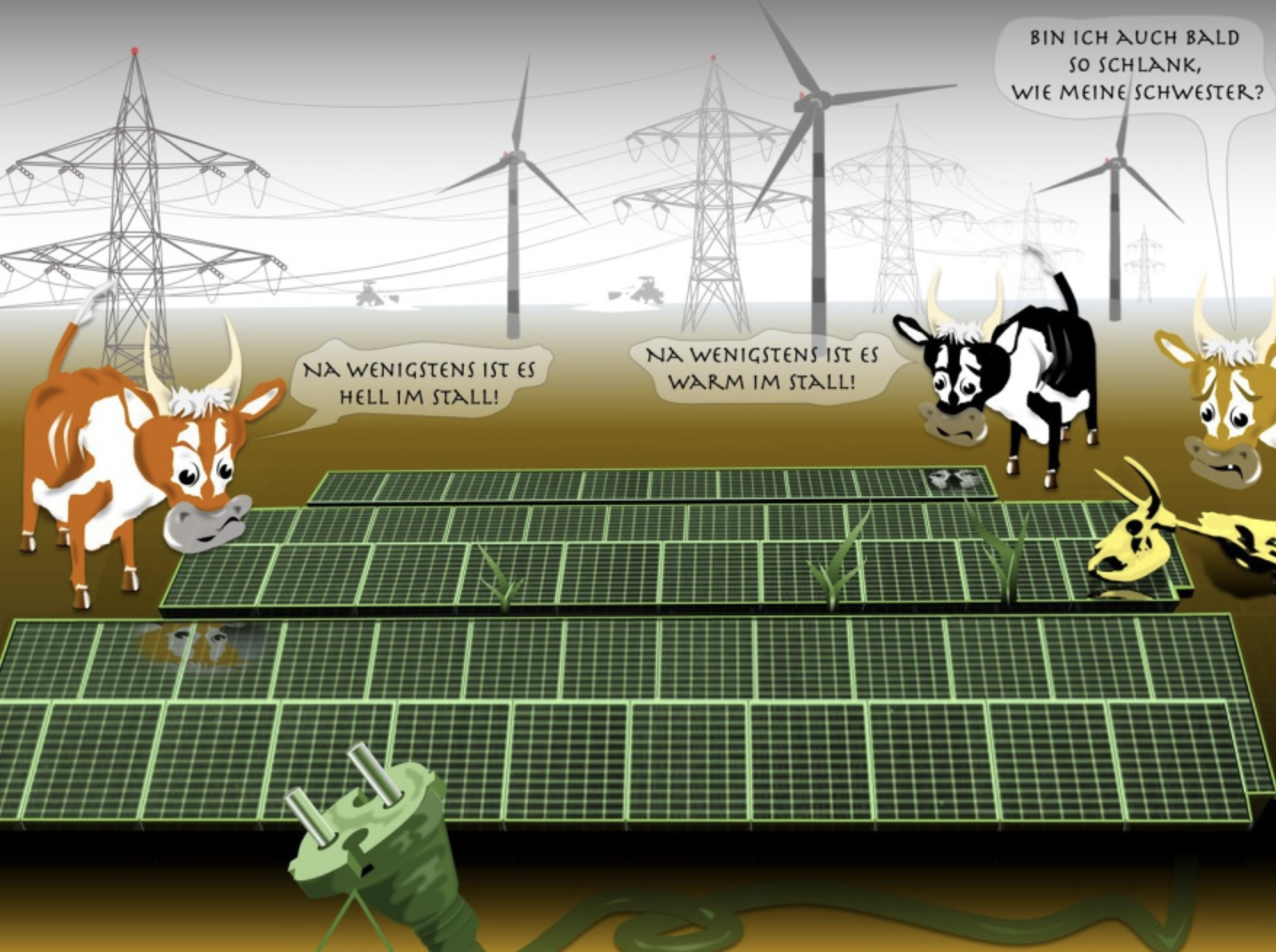 green electricity and voltage (painted with PowerPoint; 2025-05-08)
