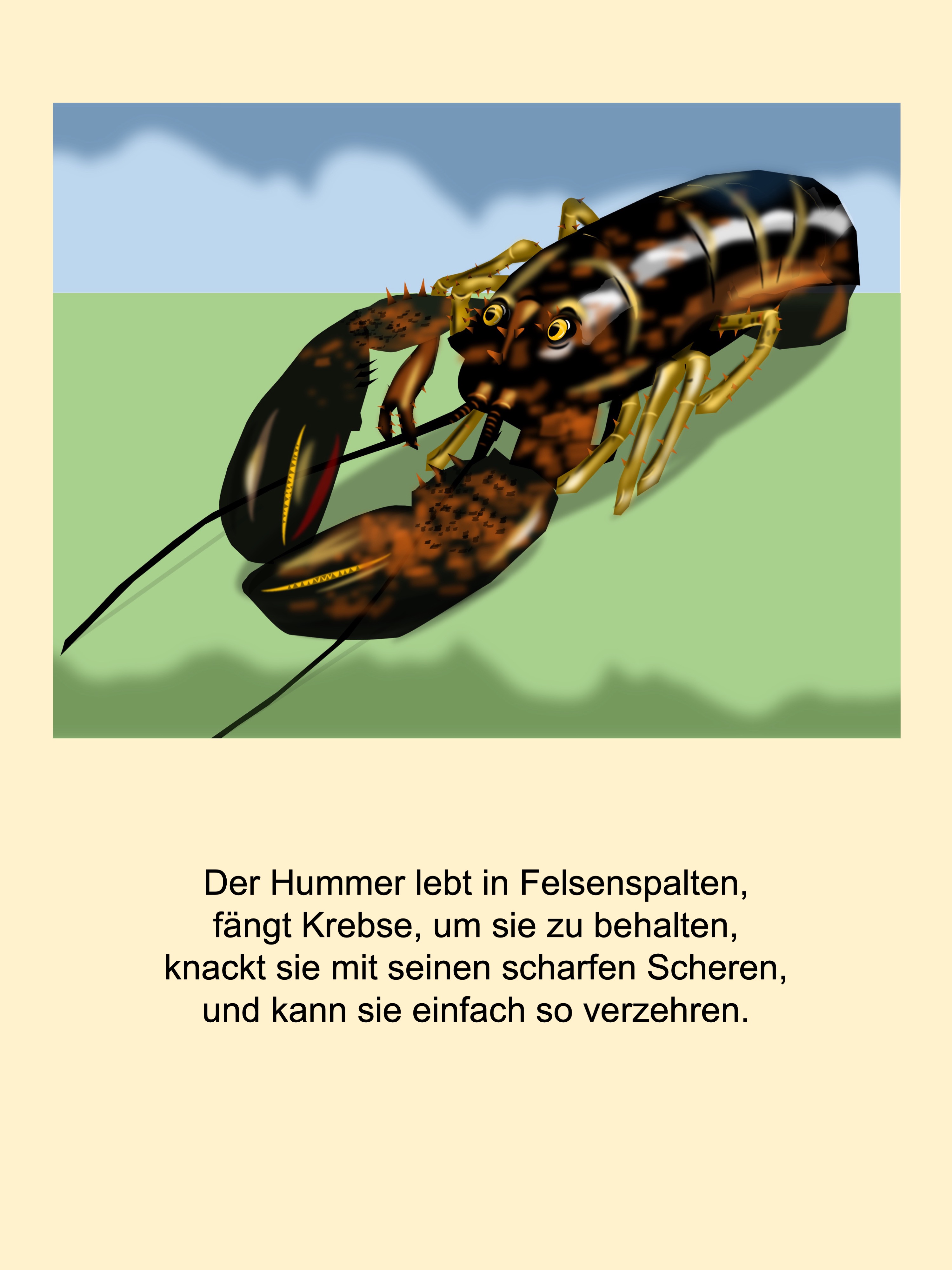 Lobster (painted with PowerPoint; 2022-05-22)