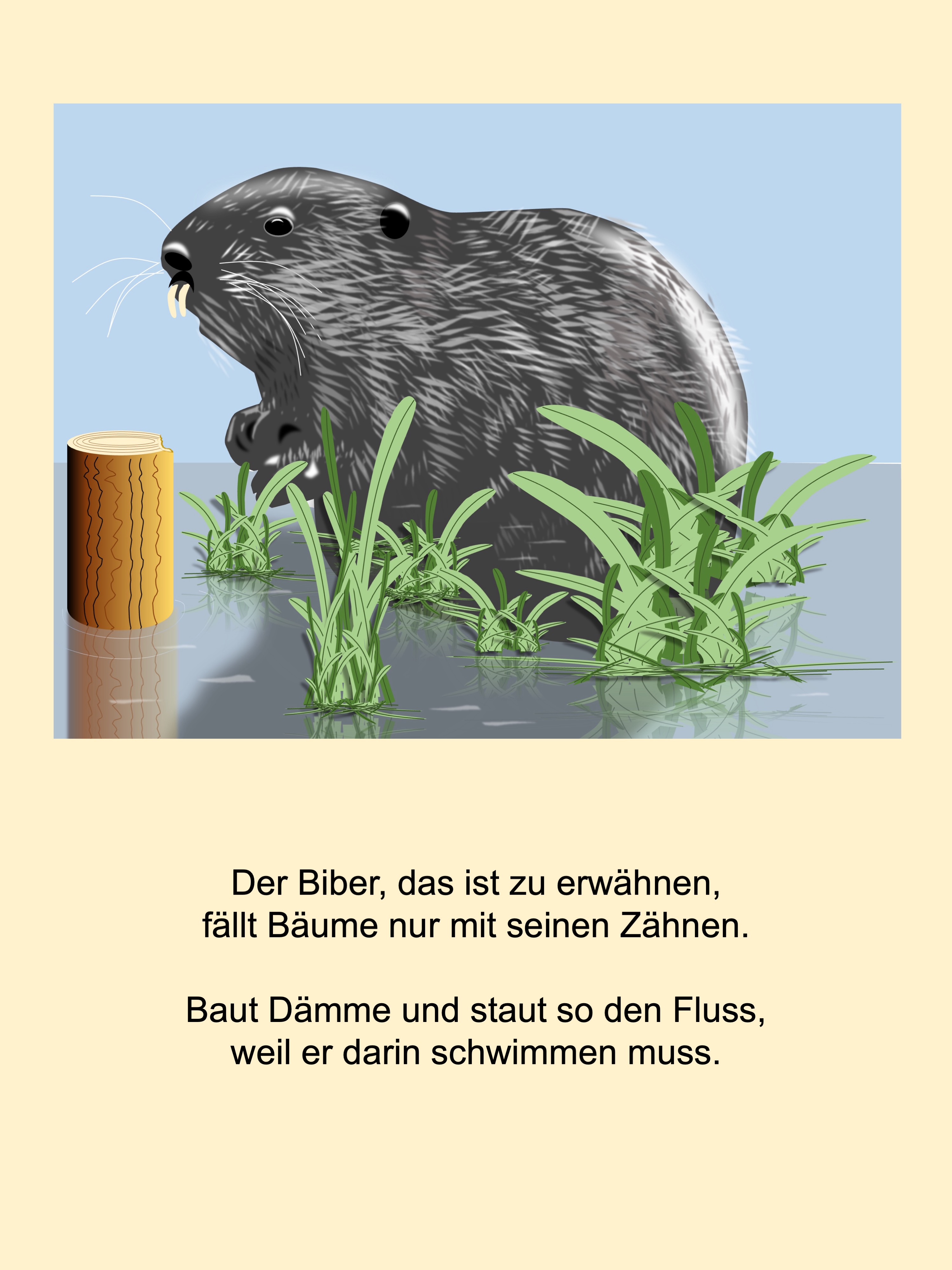 Beaver (painted with PowerPoint; 2022-09-12)