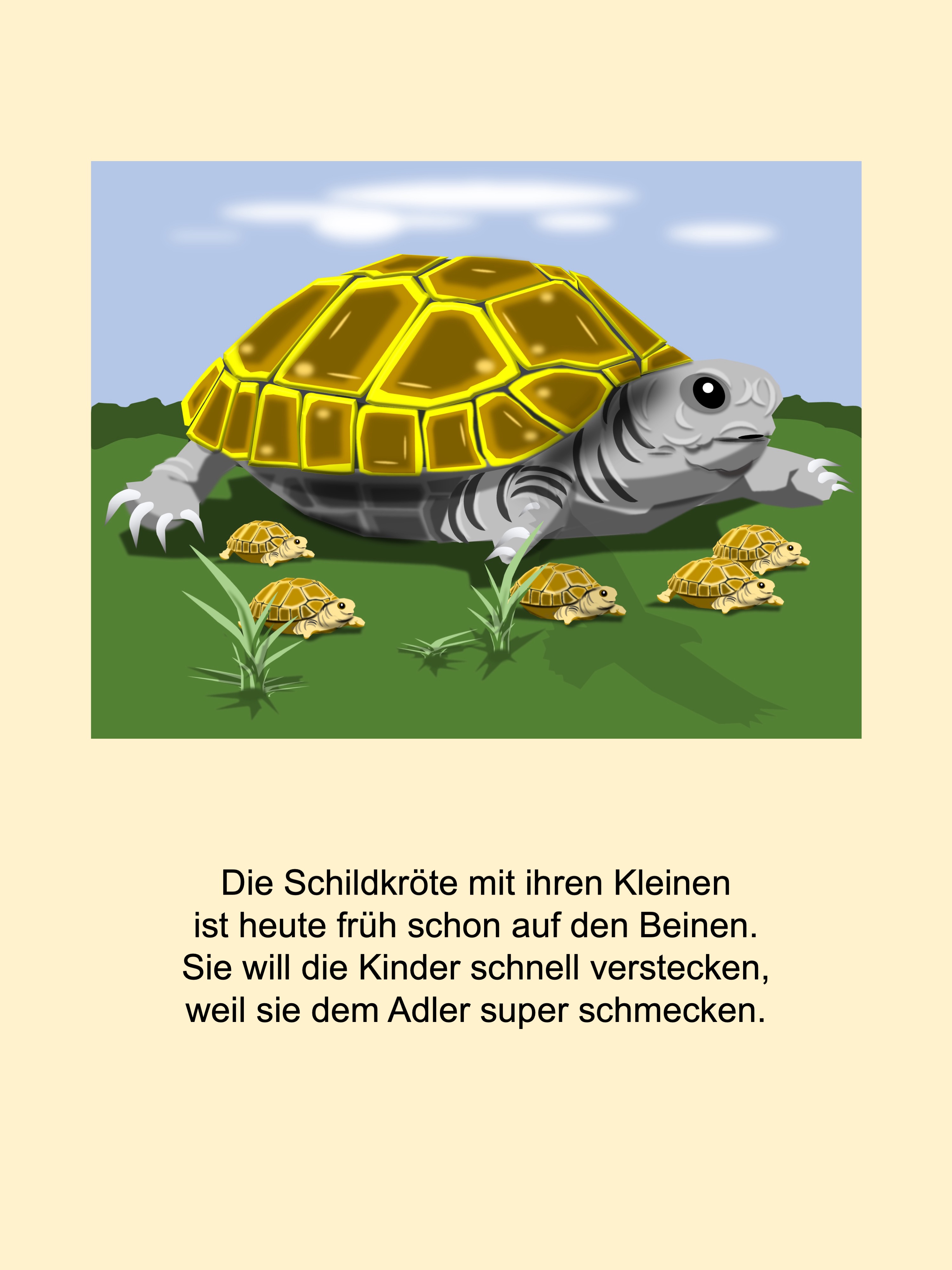 Turtles (grass); (painted with PowerPoint; 2022-05-22)