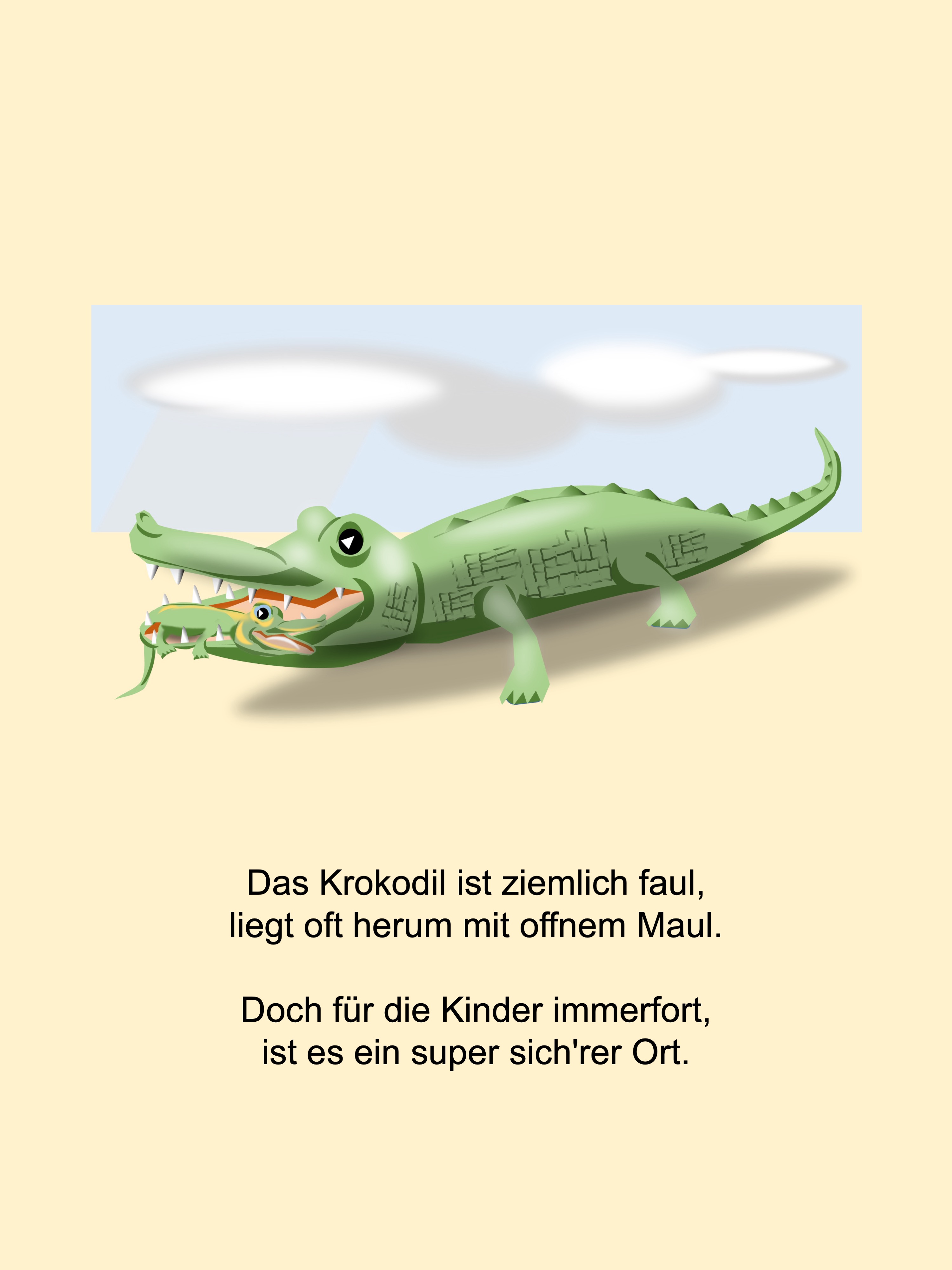Crocodile (painted with PowerPoint; 2021-11)