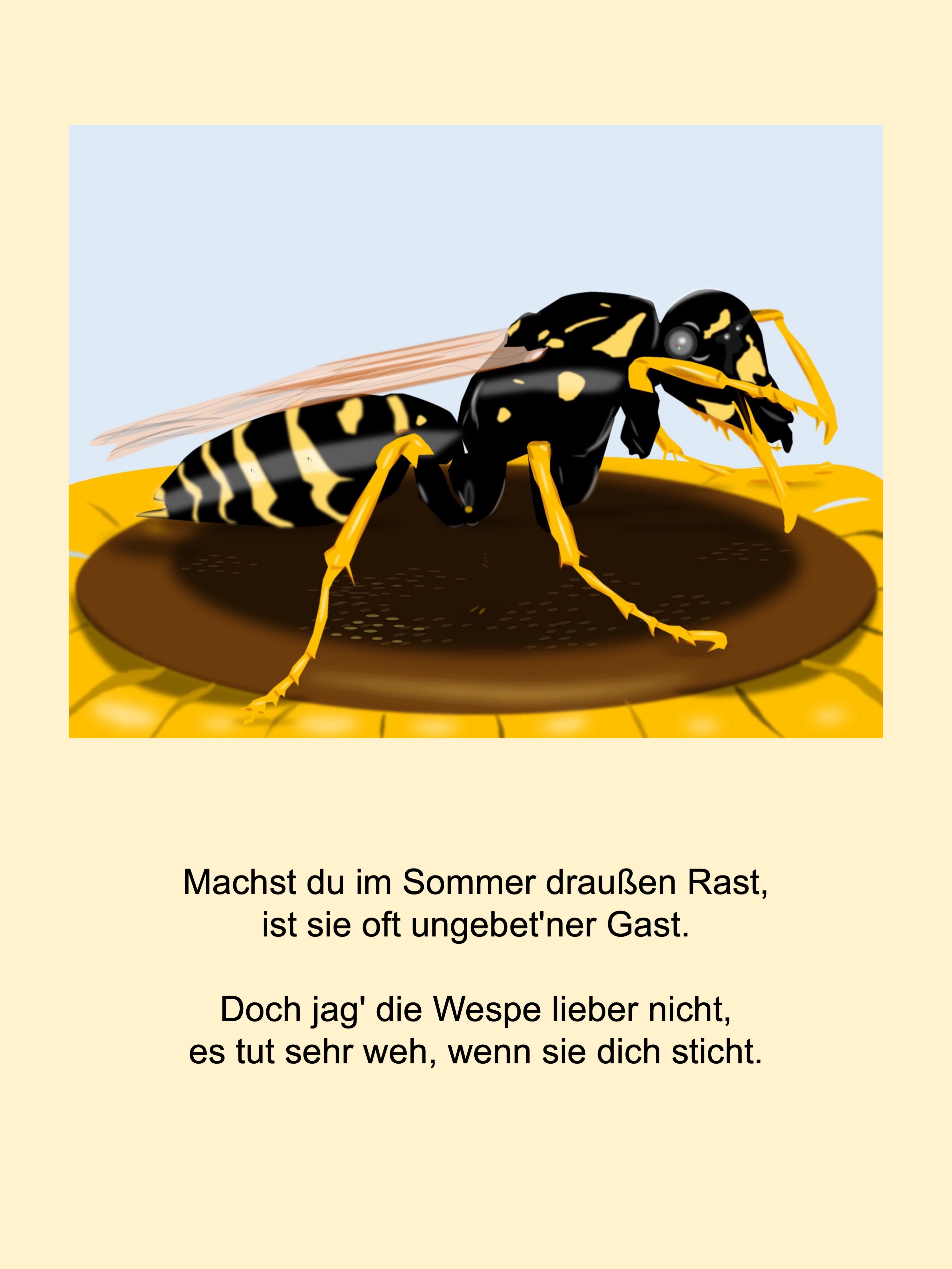 Wasp (painted with PowerPoint; 2021-11)