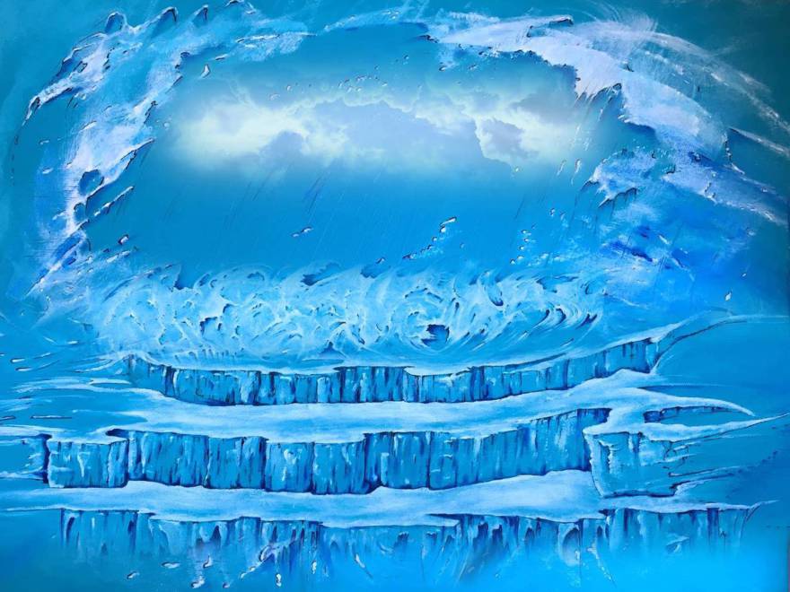 the scratched idyll (acryl, 2018/2019)