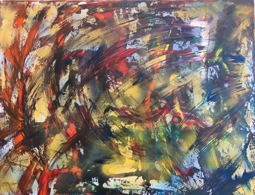 turbulence, light and shadow in space (acryl, 2017-08)
