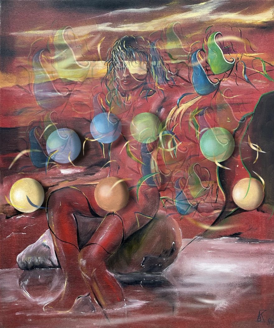 maybe a dream (combined painting technique; 1994-12-03 / 2024-01-12)
