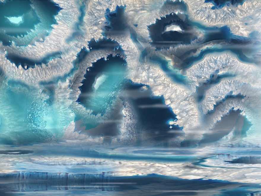 very cold scenery (combined painting technique; 2024-01-24)