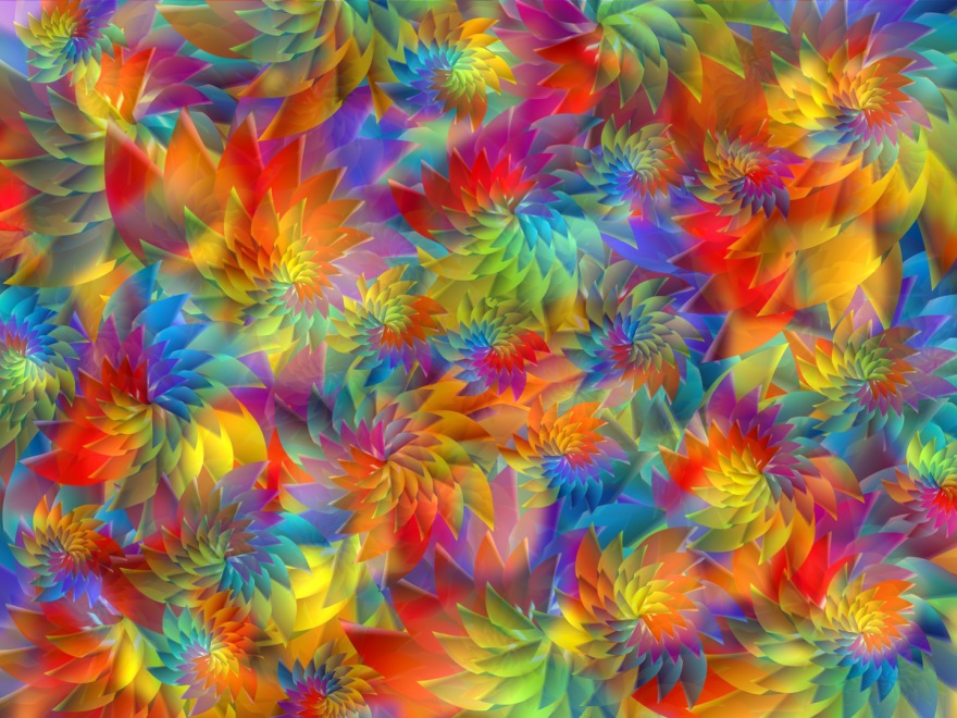 be happy, we have artificial flowers in artificial light I (combined painting technique; 2025-02-03)