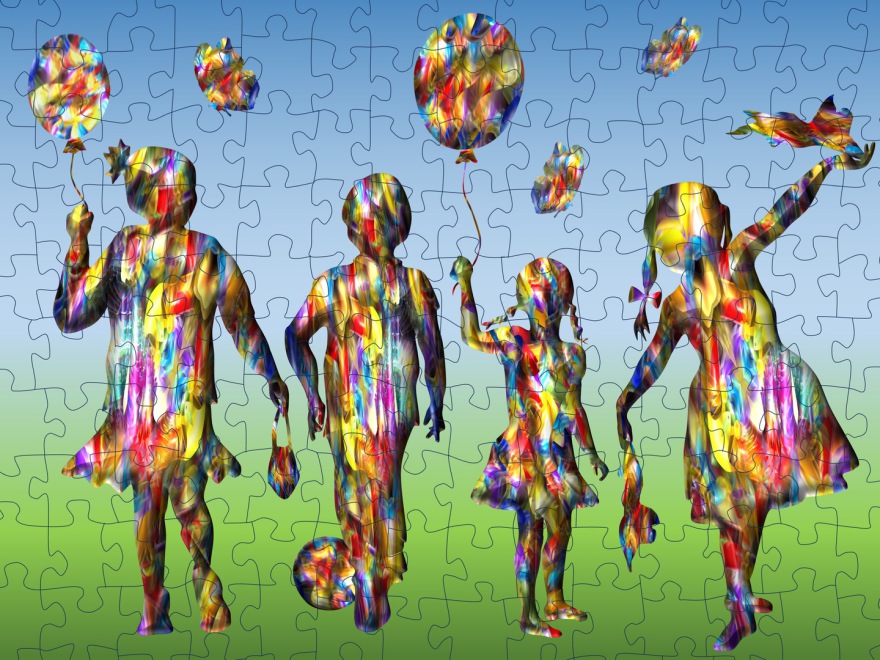 children I (combined painting technique; 2025-08-14)