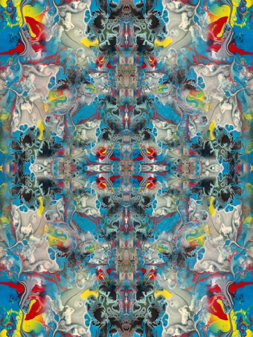 maybe a draft for a "carpet"; No 310); (combined painting technique; 2026-05-31)