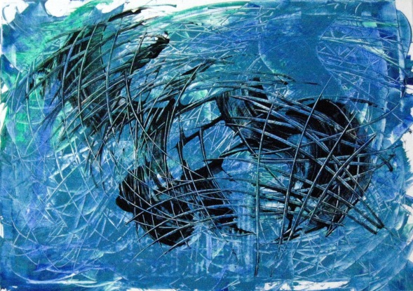 looking into the darkness (acryl, 2015)