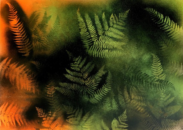 fern in hot season (acryl, 2016)