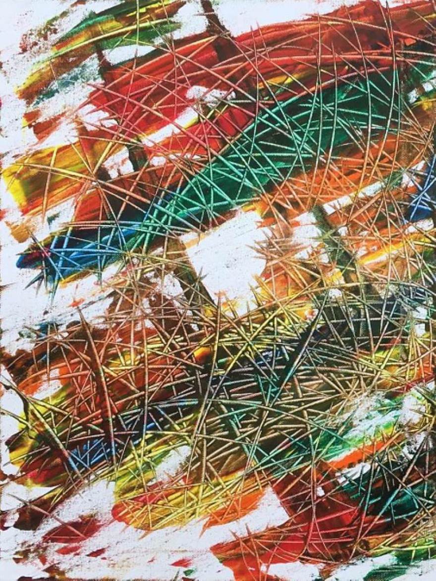 bars in snow I (acryl, 2018)