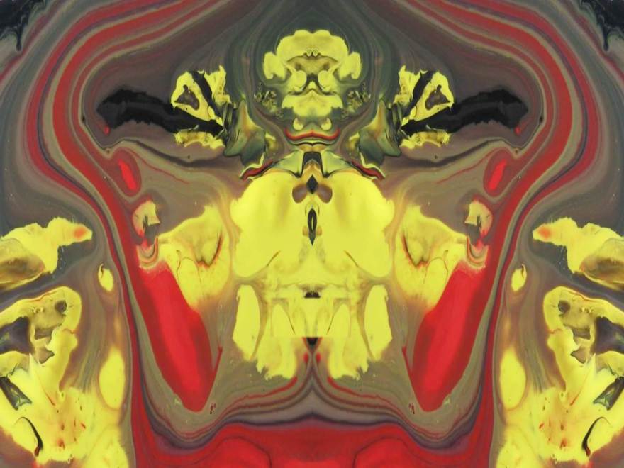flowing colours or who is it? (acryl, 2017)
