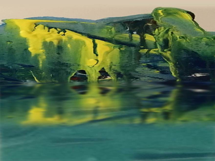 landscape at the water's edge (acryl, 2018-12)