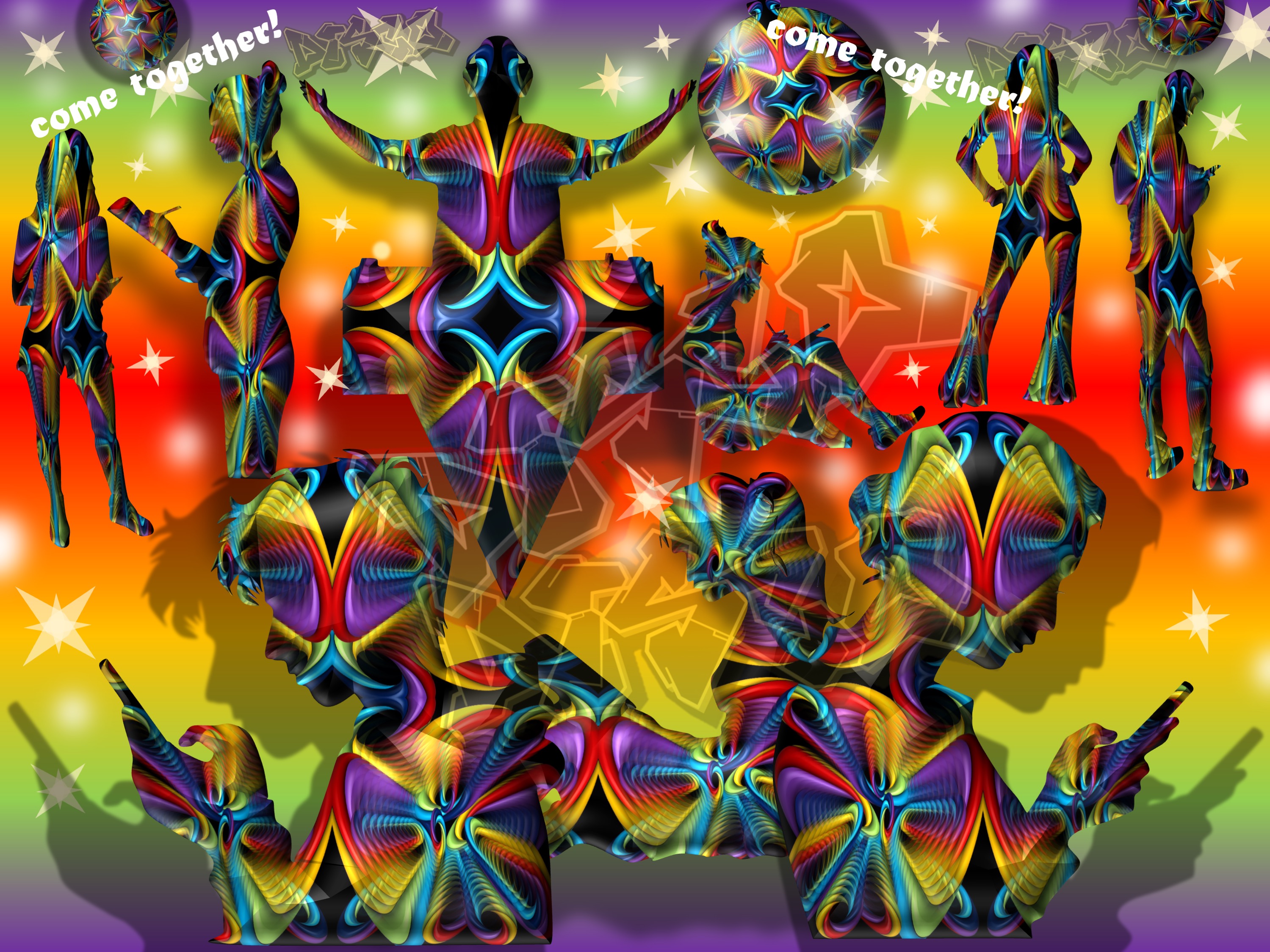 What did happen because of social media? (disco; come together!); (combined painting technique; 2026-05-01)