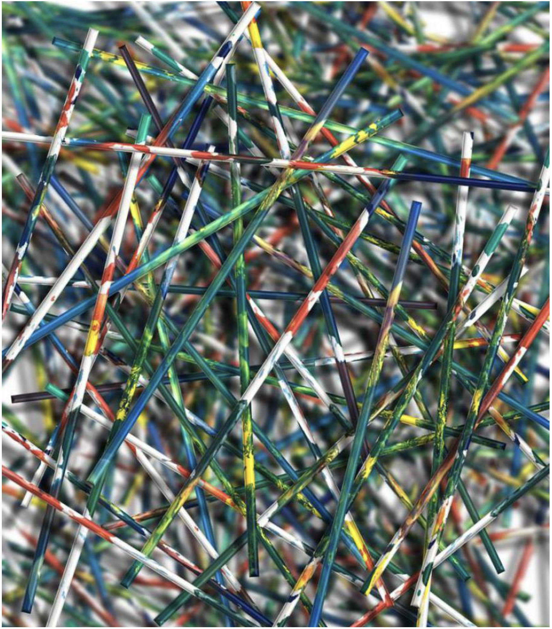 a lot of sticks (No I); (acryl, 2019-03)