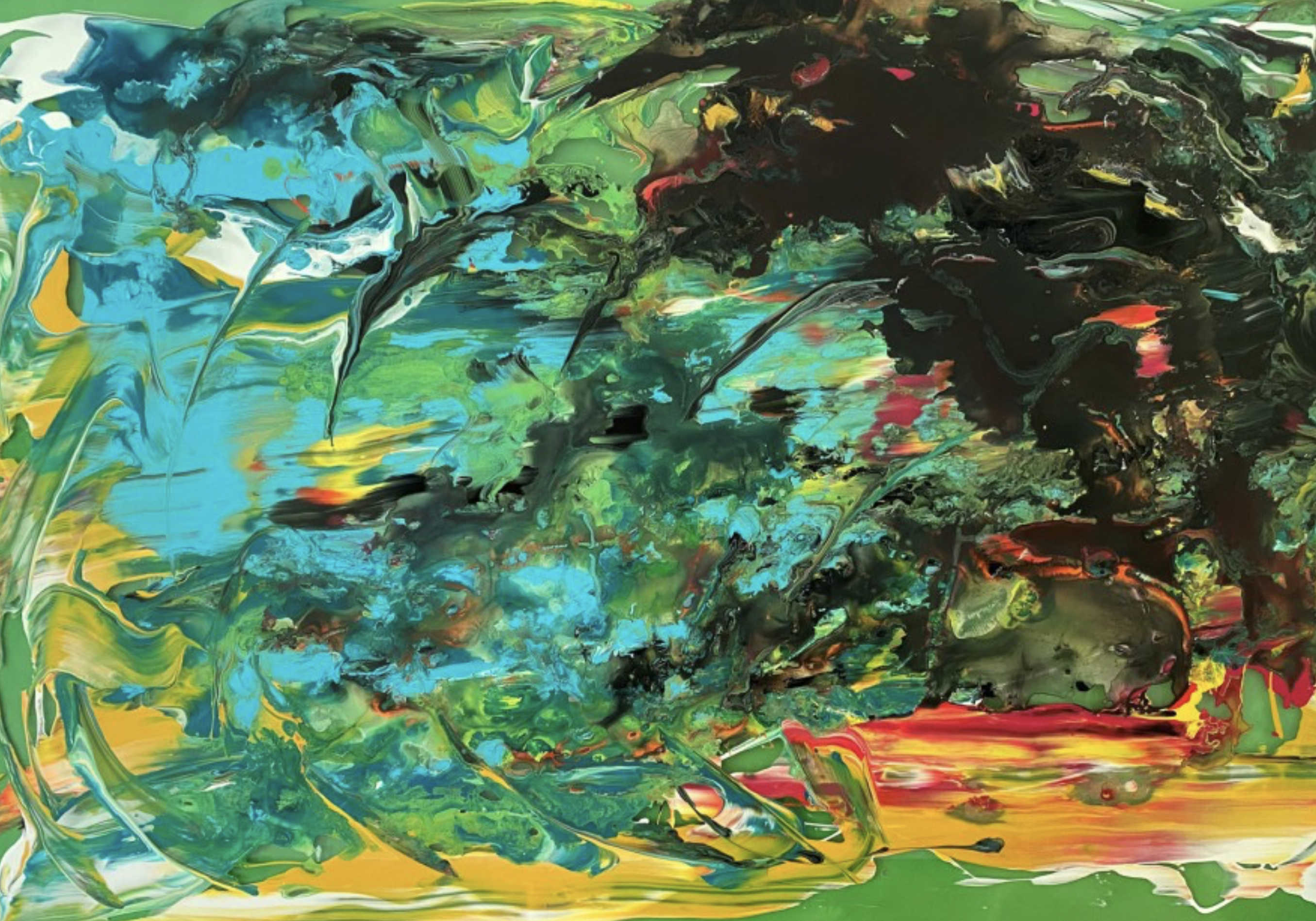 moving scenery (acryl, painted on glass, 2018-12)